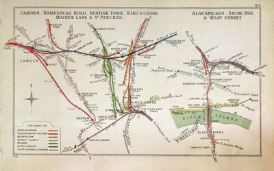 Mappa dei trasporti di Londra, c.1915